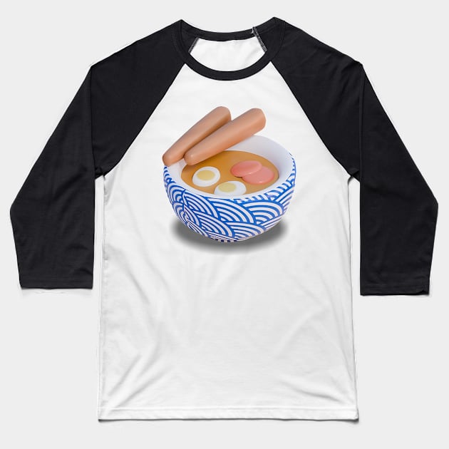 3D JAPANESE FOOD Baseball T-Shirt by CHEF🧑‍👩‍🍳ENCEK